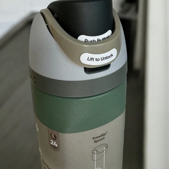 Owala FreeSip 24oz Stainless Steel Water Bottle Green Travel Tumbler New - Picture 2 of 5